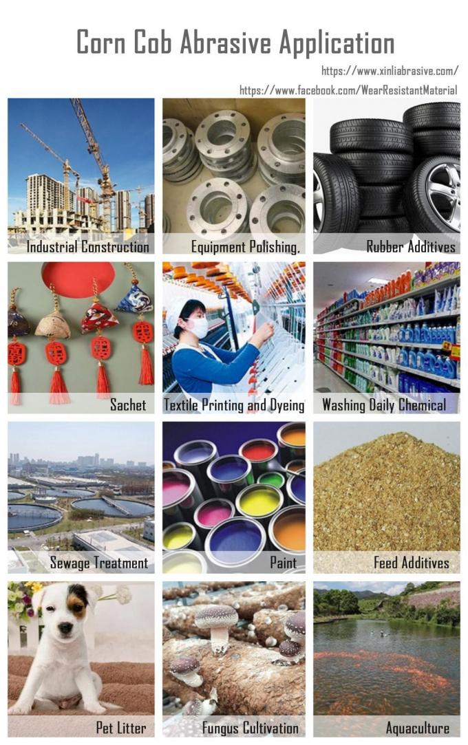 Agricultural Waste Crushed ซังข้าวโพด as Abrasive Dry ซังข้าวโพด for Packaging Material
